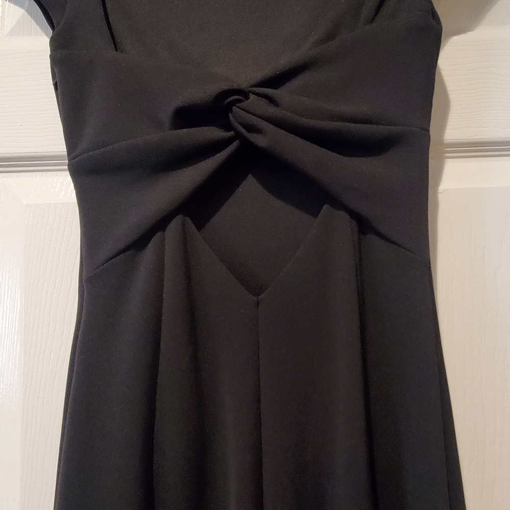 Katie May Classic Evening Black Cap Sleeve Maxi Dress With Detailed Back - Picture 7 of 10